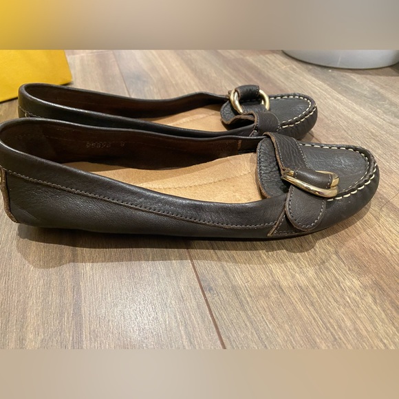 Chocolate brown J. Crew driving mocassins/loafers - Picture 2 of 6